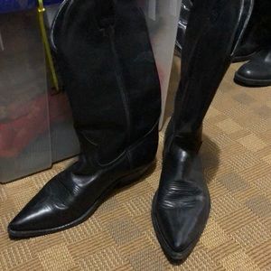 Seychelles Black leather cowboy boots